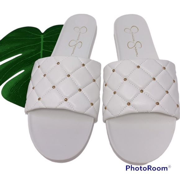 NWOT Jessica Simpson Studded Slide Sandal - Picture 3 of 9